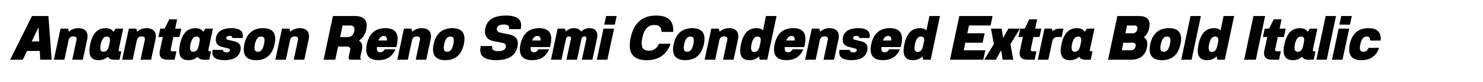 Anantason Reno Semi Condensed Extra Bold Italic